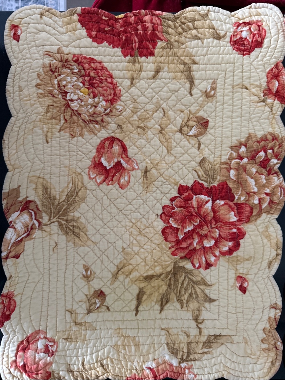 Vintage Pottery Barn reversible quilted placemats. Set of 8